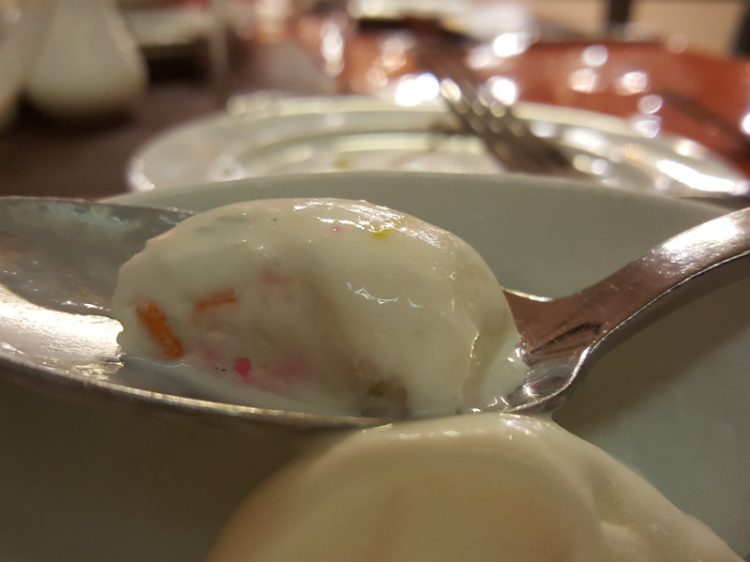 Soft creamy Teppanyaki ice-cream.